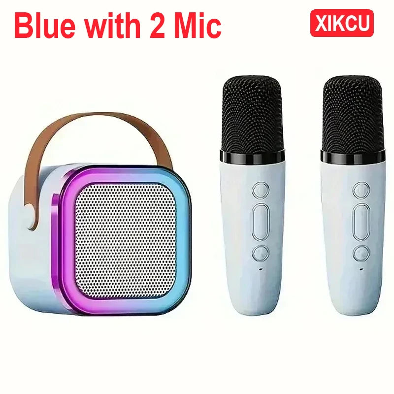 XIKCU Portable Karaoke Machine With Dual Microphones - Smarsty