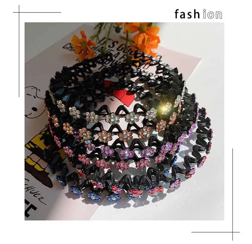 Non Slip Rhinestone Headbands With Secure Wave Grip - Smarsty
