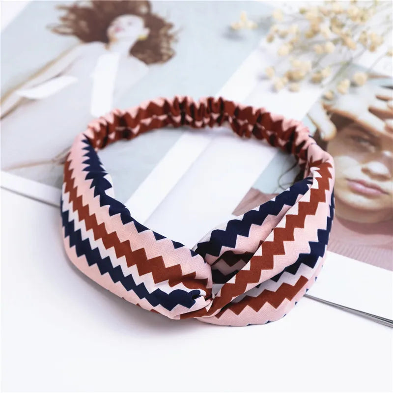 Bohemian Print Headbands For Women Vintage Turban Comfort - Smarsty