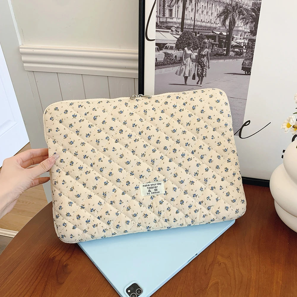 Flower Pattern Laptop Sleeve Case Bags Portable Computer Cover Bag Tablet Pouch for Macbook Air Pro 11 13 14 15 Inch Cover