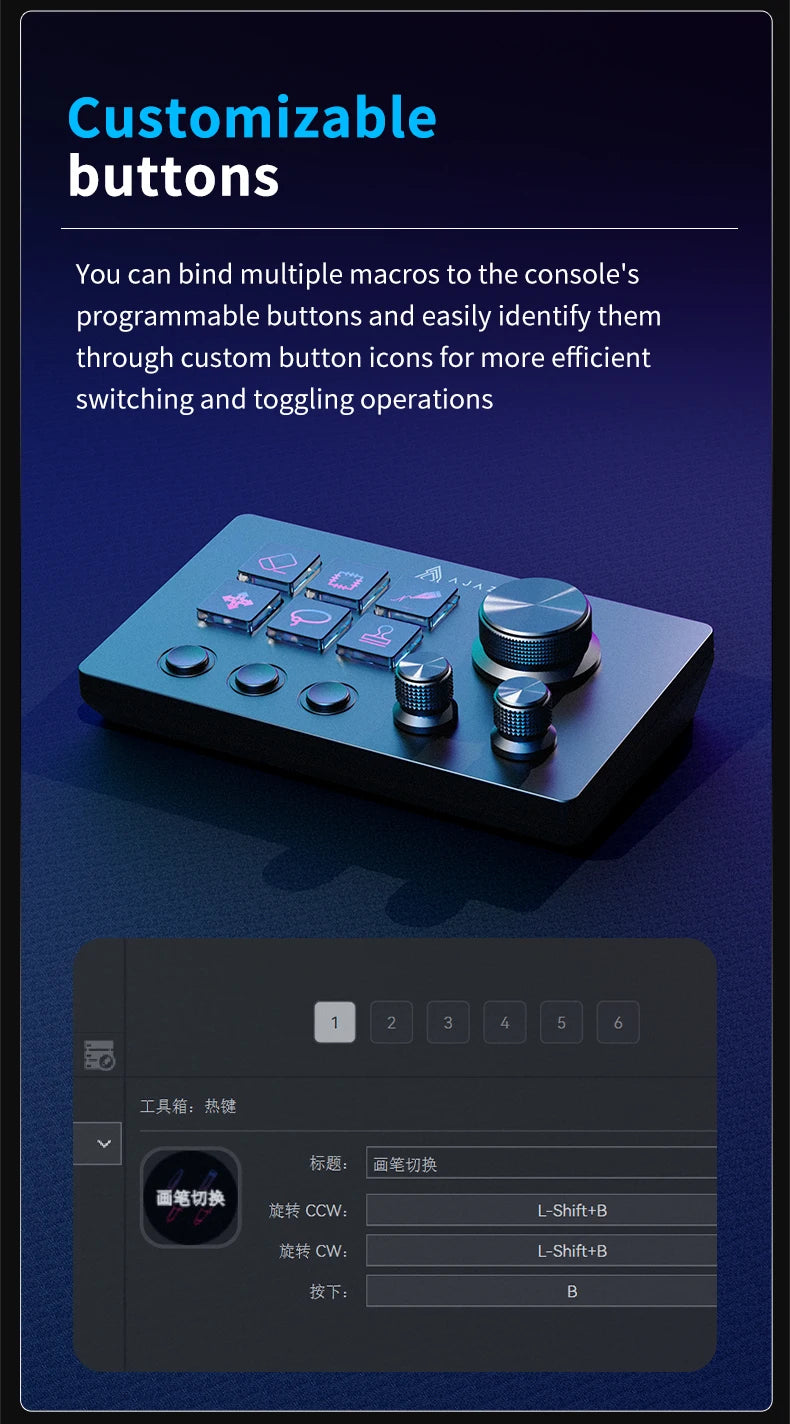 Programmable Macro Keyboard With 12 Keys For Gaming