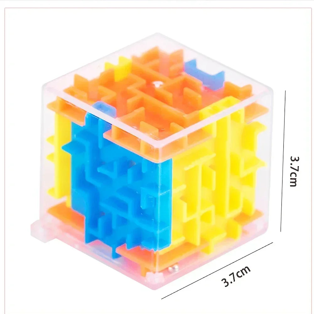3D Maze Magic Cube Six-sided Transparent Puzzle Speed Cube Rolling Ball Magic Cubes Maze Toys For Children Stress Reliever Toys by Smarsty