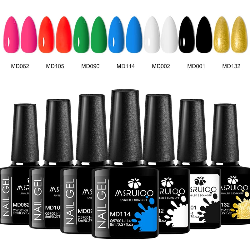 7 Piece Long Lasting Nail Gel Polish Set - Smarsty