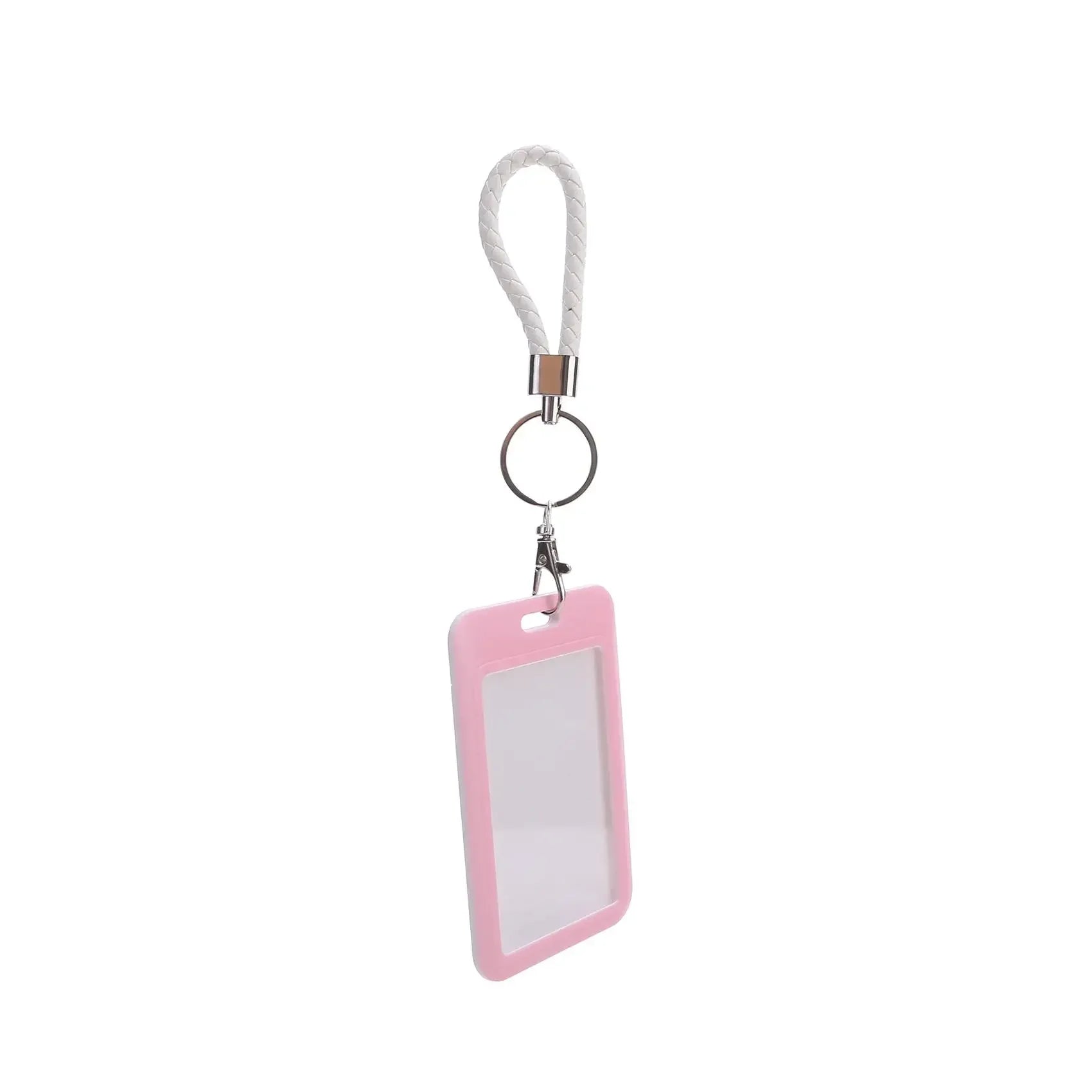 1Pc Macaron Bus ID Card Protective Cover Cases Student Meat Keyring Card Campus Access Door Credit Card Holder Bag Set Key Chain