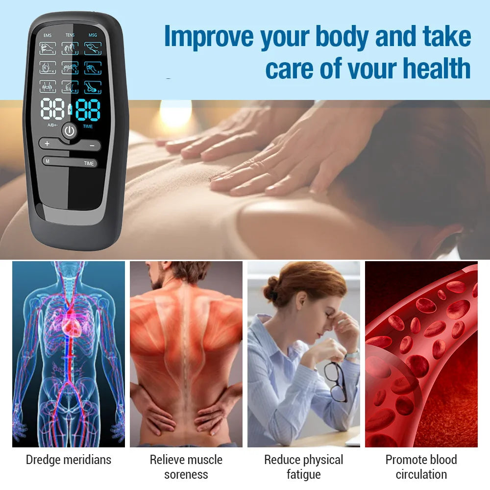 Electric Muscle Stimulator with Built-In Battery for Pain Relief - Smarsty