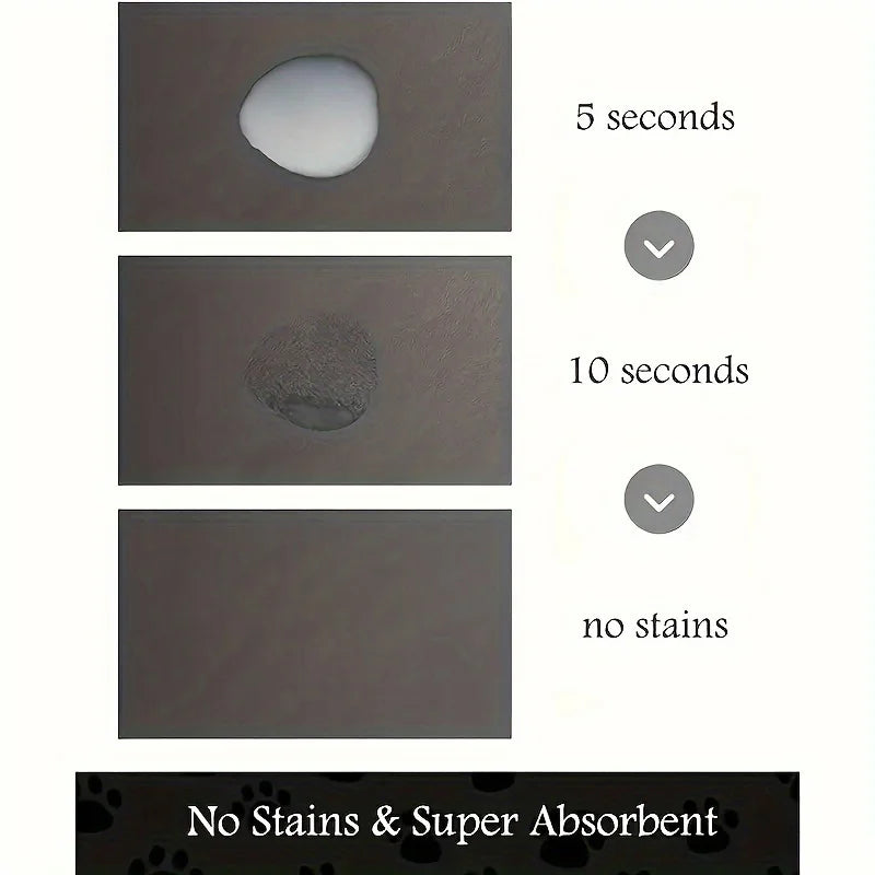 Absorbent Leak Proof Pet Feeding Mat for Easy Cleaning - Smarsty