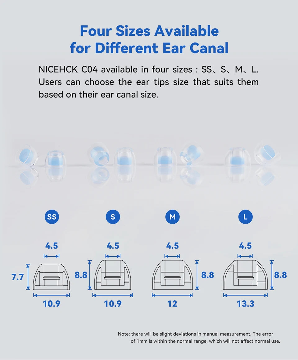 NICEHCK C04 Silicone Eartips for Enhanced Noise Isolation - Smarsty