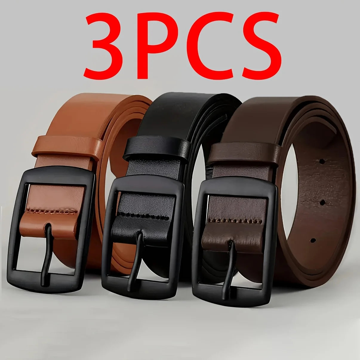 Luxury PU Leather Belt for Men Metal Buckle - Smarsty