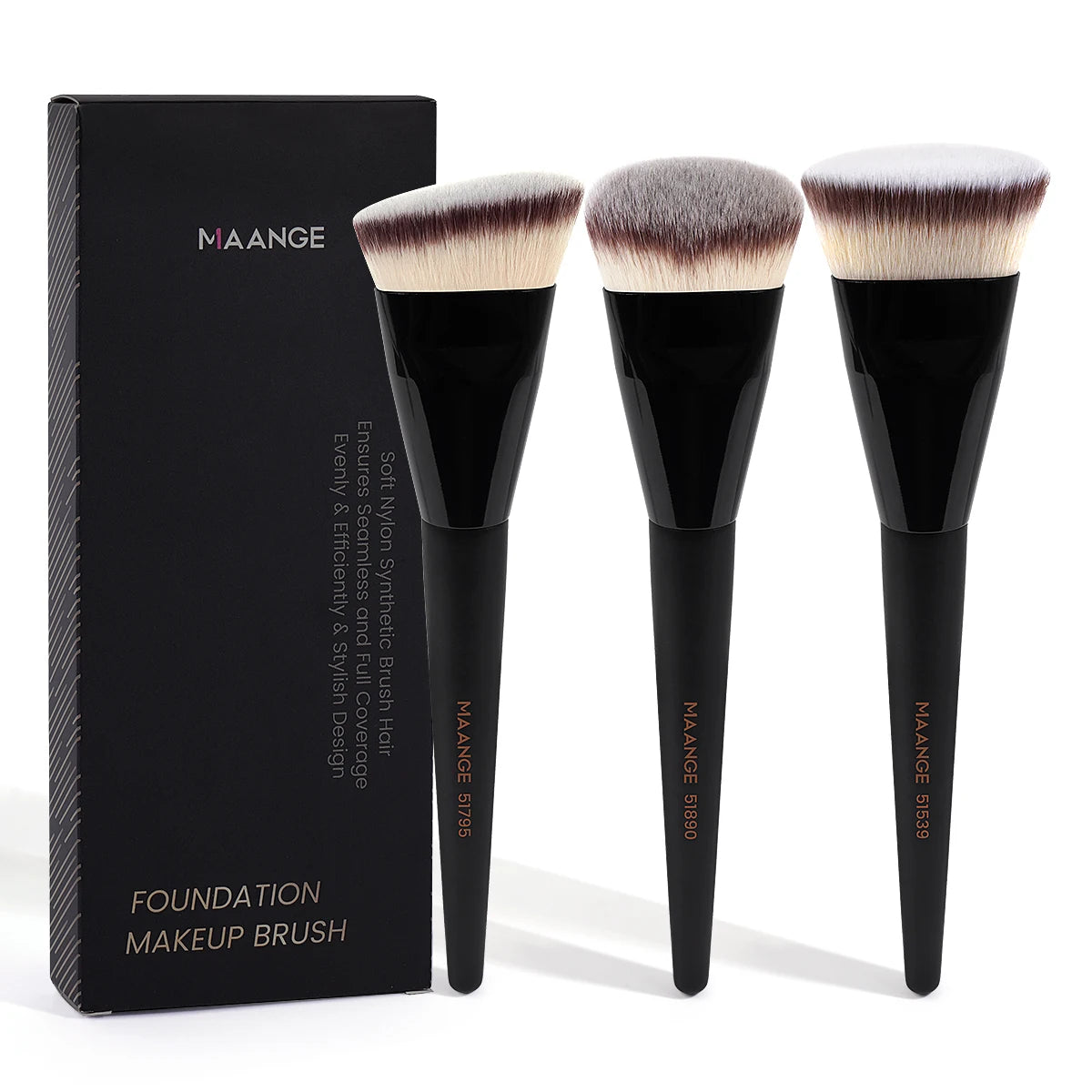 MAANGE 3 Piece Makeup Brush Set for Flawless Application - Smarsty