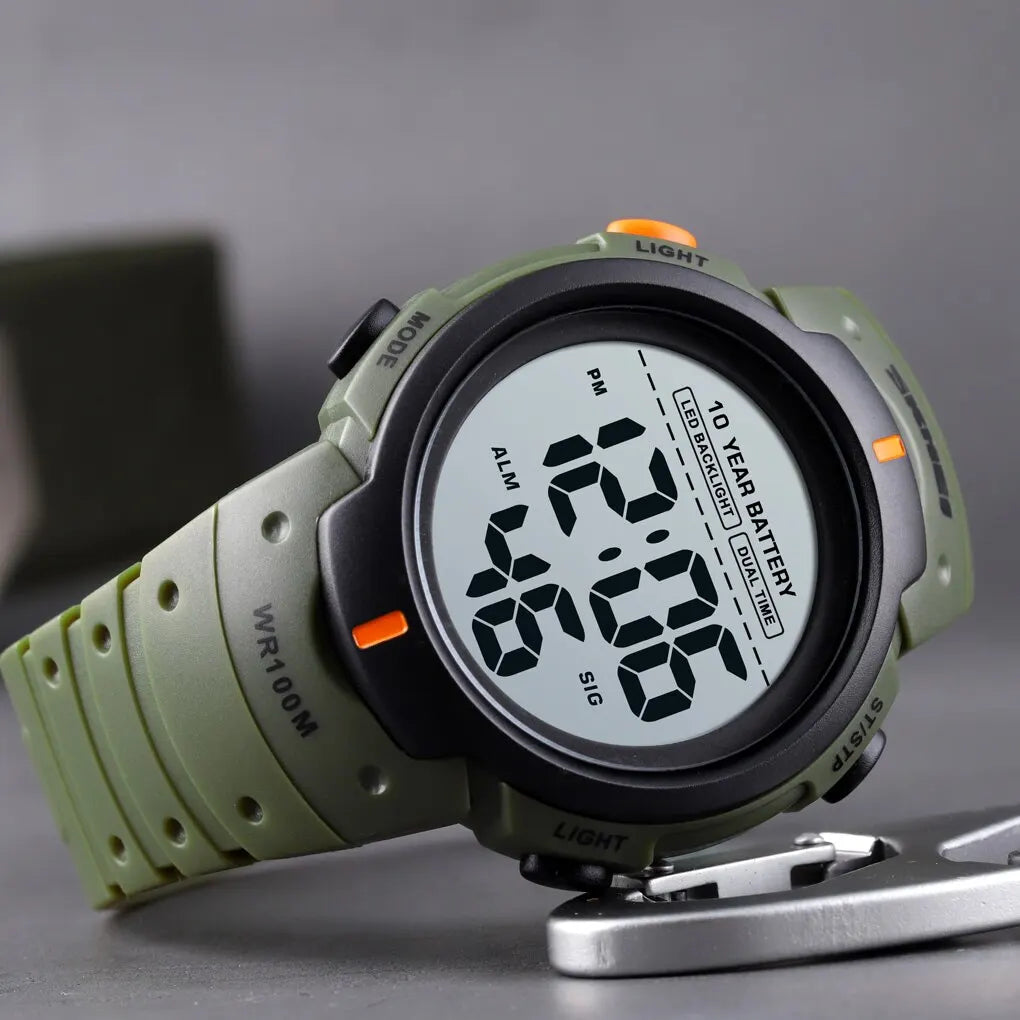 Waterproof Digital Sport Watch with 10 Year Battery Life - Smarsty