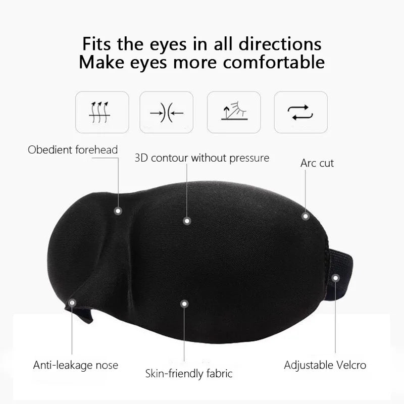 3D Sleep Mask Eyepatch for Ultimate Light Blocking Comfort - Smarsty
