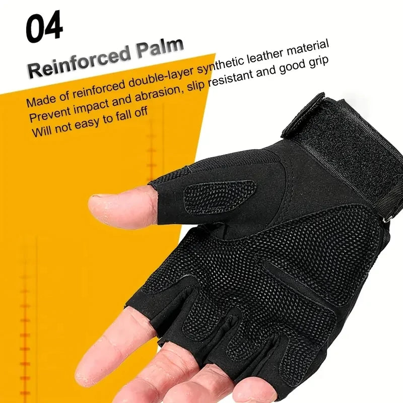Tactical Fingerless Gloves for Men Outdoor Sports - Smarsty