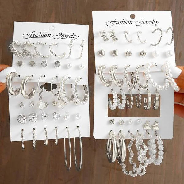 Vintage-Inspired Small Hoop Earring Set for Women - Smarsty