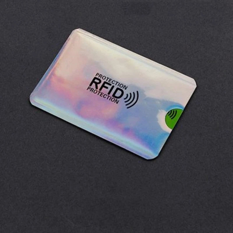 10pcs Anti Rfid Credit Card Holder Blocking Reader Lock Blocker Bank Cards Protector Shielding Bag Colorful Anti-theft Card Case