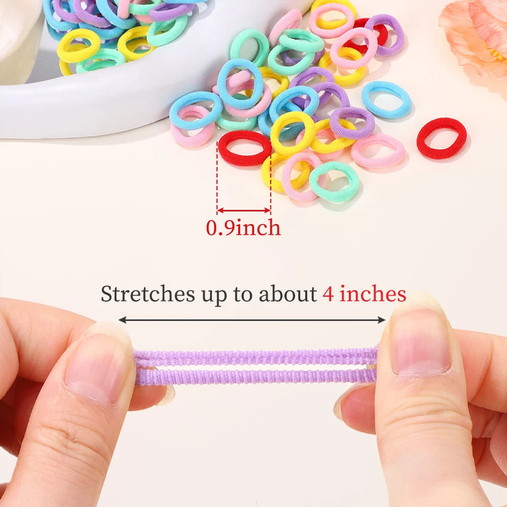 Colorful Nylon Elastic Hair Ties For Kids Gentle Hold - Smarsty