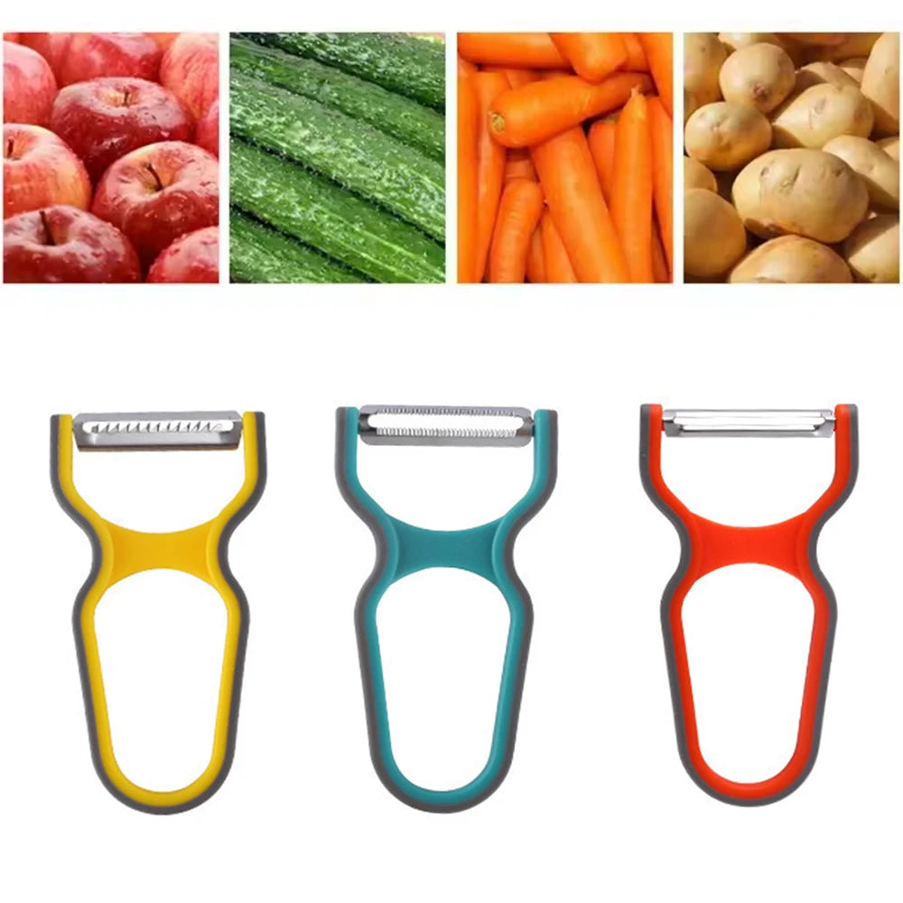 Stainless Steel Peeler - Swivel Blade Vegetable & Fruit Peeler for Kitchen, Ergonomic Non-Slip Handle (Potato, Apple, Carrot) by Smarsty