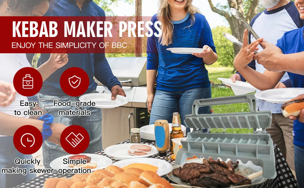 Reusable Kebab Maker Tool for Easy BBQ Preparation - Smarsty