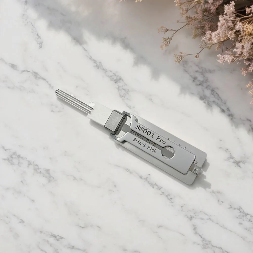 2-in-1 Stainless Steel Key Decoder Portable Precision Hook And Pickup Hand Tool O-ring Pickup Kit Maintenance Repair Kit