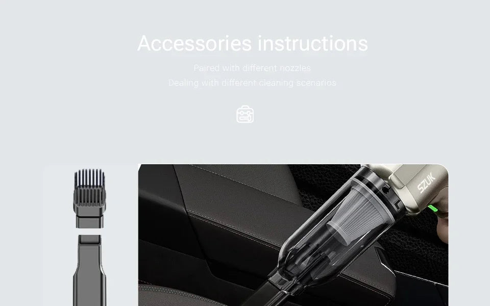 Cordless Car Vacuum Cleaner With Strong Suction Portable - Smarsty