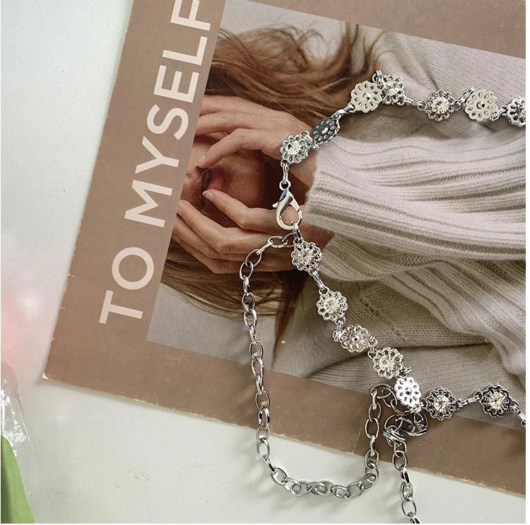 Metal Chatelaine Belt Thin Fashion Chain Accessory - Smarsty