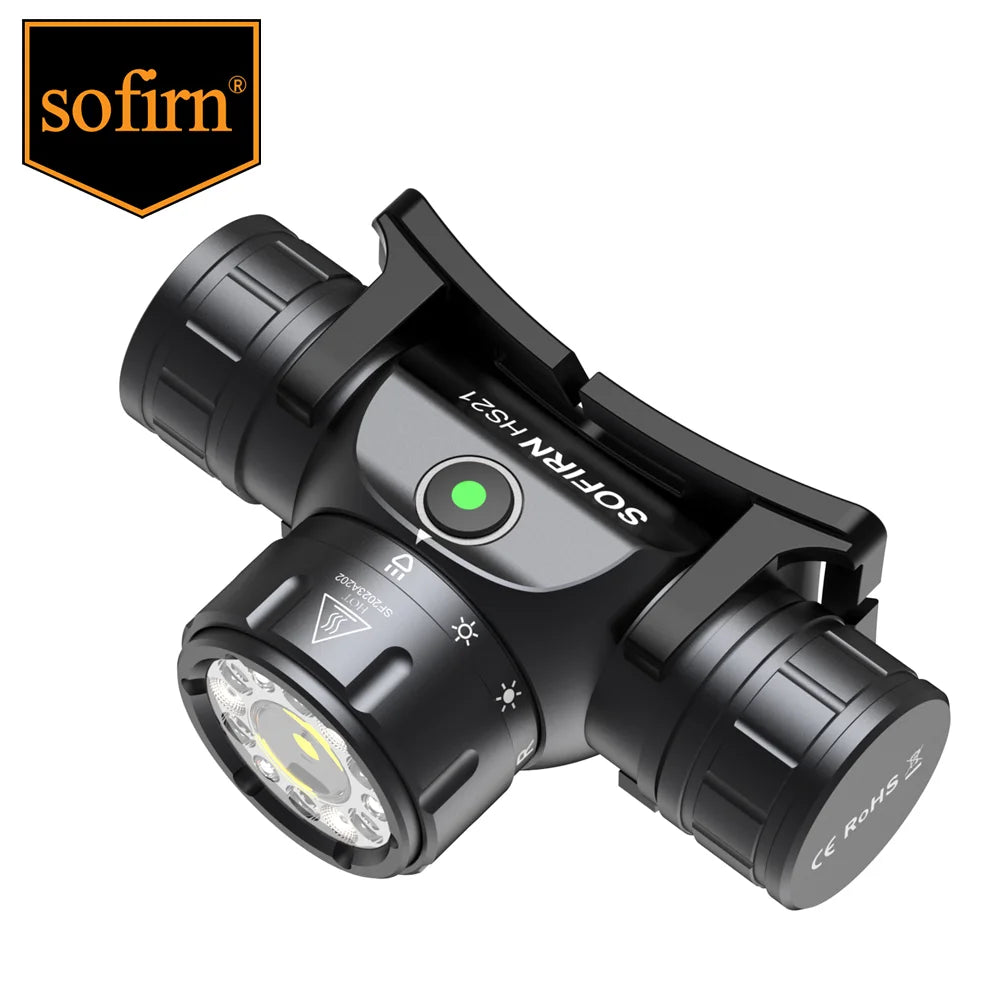 Sofirn HS21 2000lm EDC Headlamp 18650 USB C Rechargeable Flashlight SFT40 Powerful Headlight With Infrared Switch by Smarsty