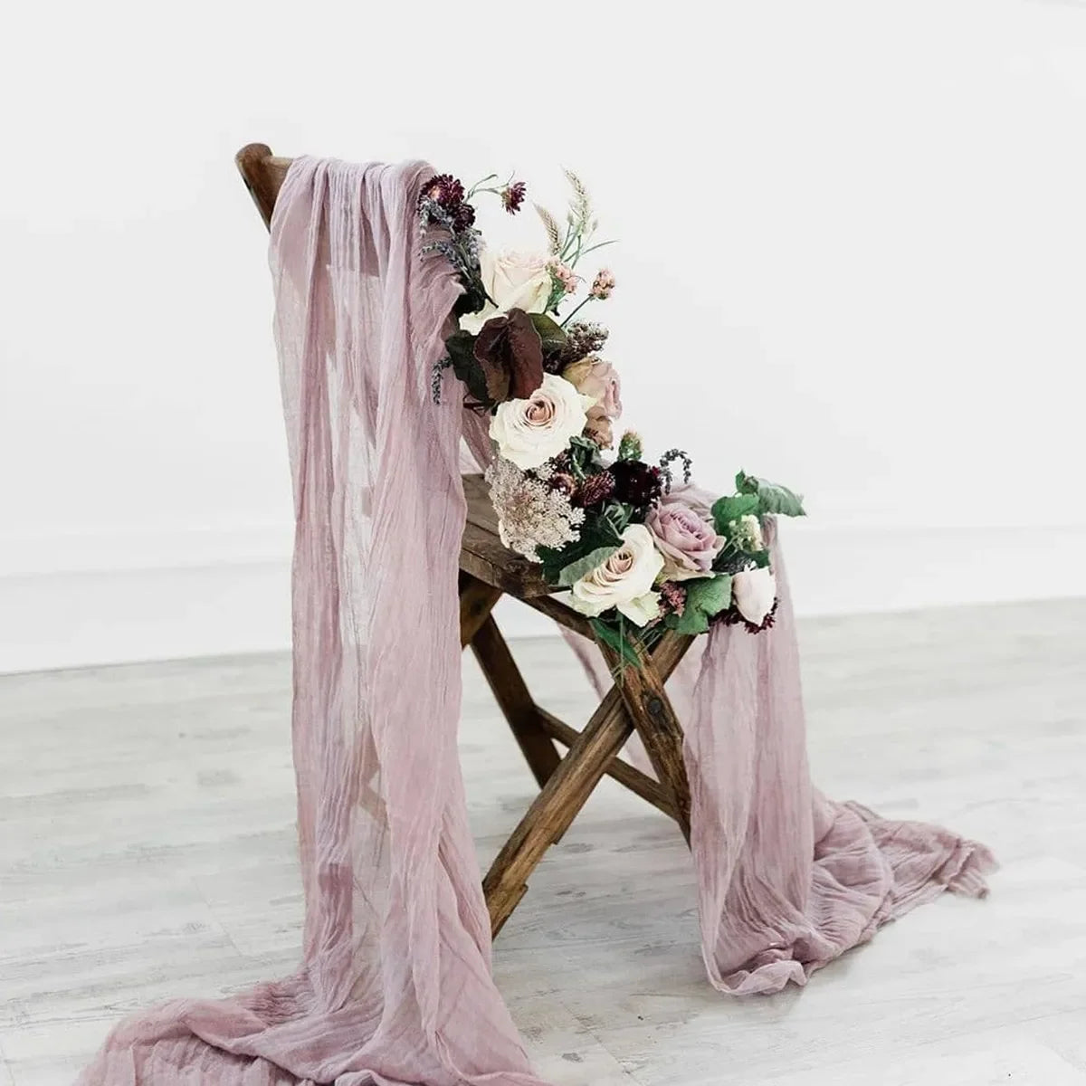 Semi-Sheer Sage Table Runner for Vintage Events - Smarsty