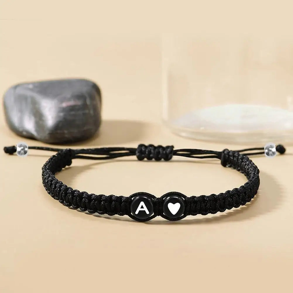 Handmade Adjustable Heart Bracelets A-Z Initials for Friendship - Smarsty