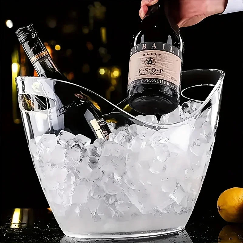 Transparent Ice Cube Storage Bucket for Beer and Wine - Smarsty
