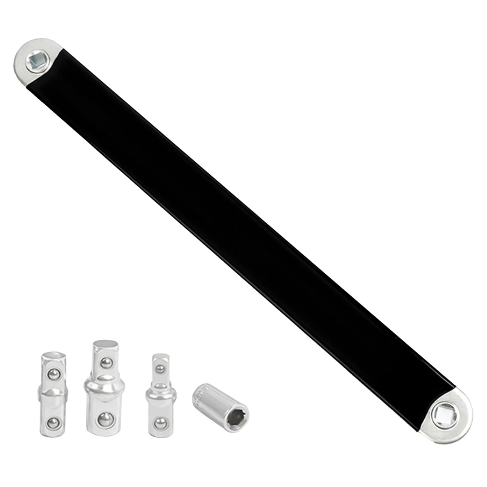 Double Head Ratchet Wrench Adjustable Extension Tool 39cm Carbon Steel Professional Quick Release for Tight Spaces Repair