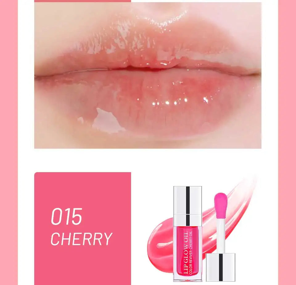 Crystal Jelly Lip Glow Oil 6ml Moisturizing Plumping Lip Gloss Makeup Sexy Plump Lip Glow Oil Tinted Lips Plumper Care Cosmetics