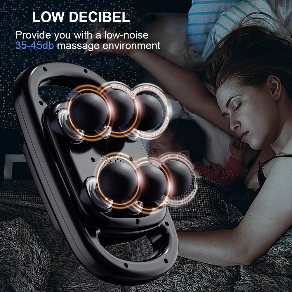 Wireless Deep Tissue Massage Gun with Six Heads - Smarsty