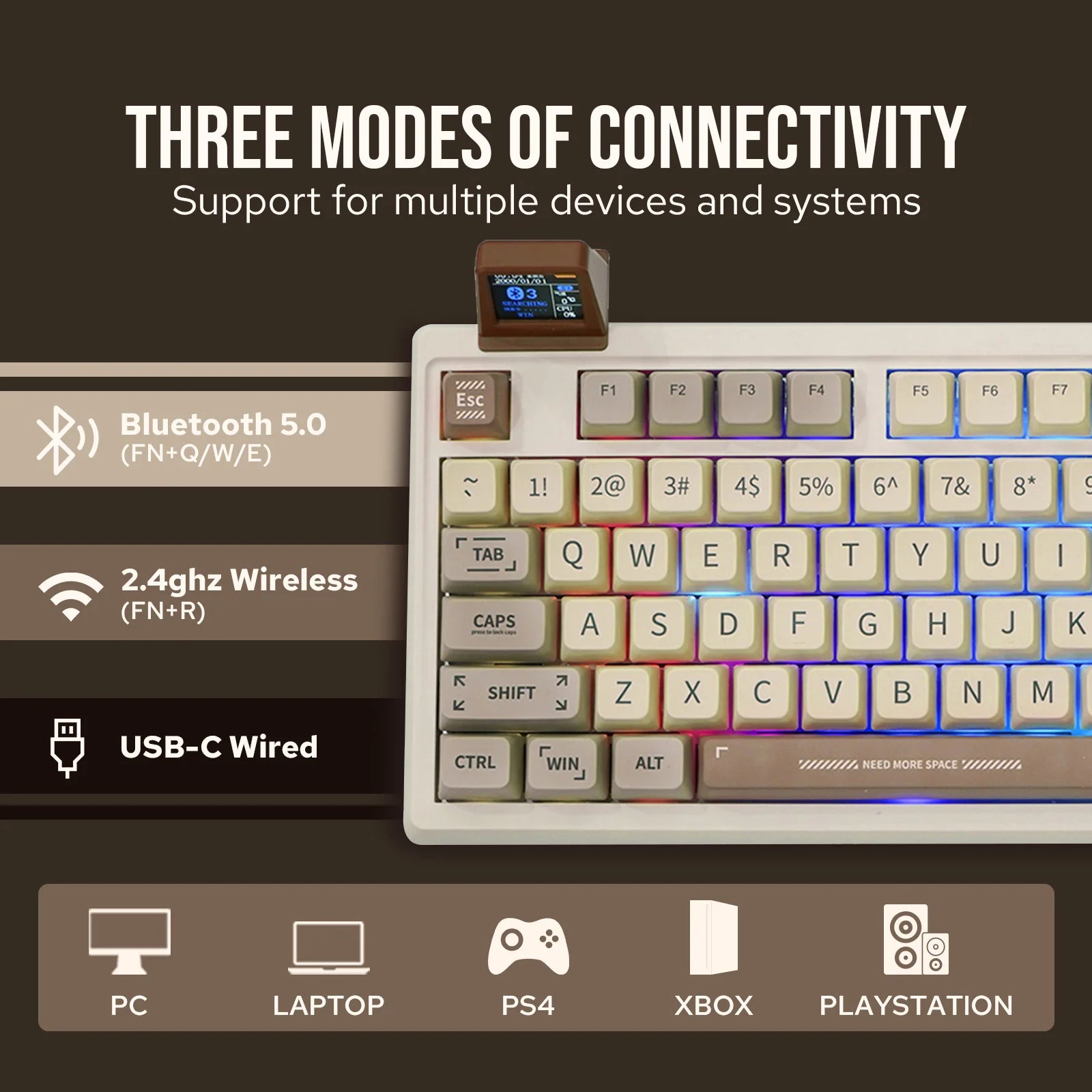 97 Key 95 Percent Mechanical Keyboard With Bluetooth