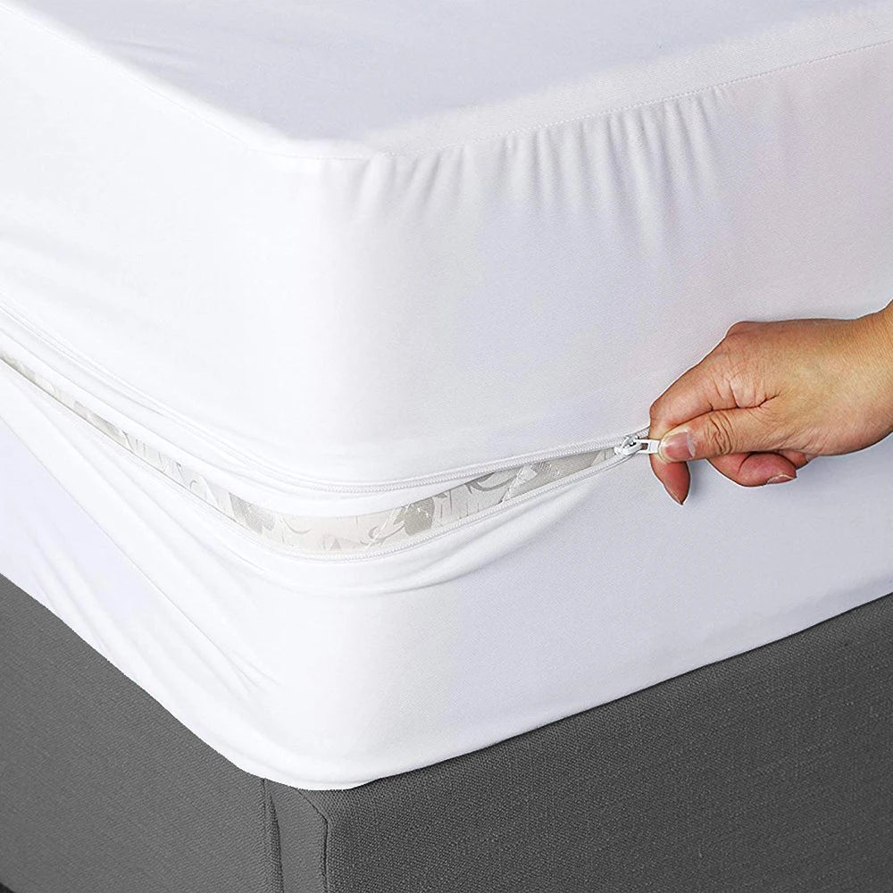 Waterproof Mattress Cover with Zipper for All Bed Sizes - Smarsty