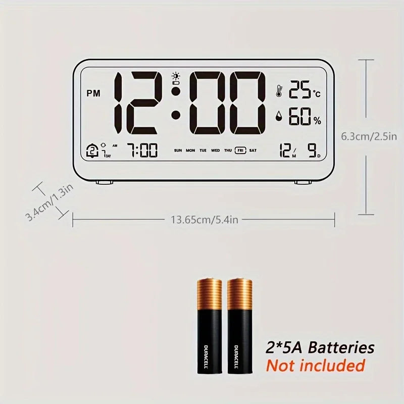 Multi-Function LED Alarm Clock with Humidity Display - Smarsty