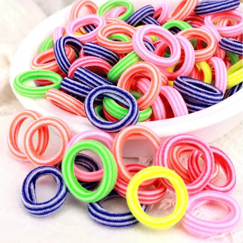 200 Pack Nylon Hair Bands Colorful Gentle No Damage - Smarsty