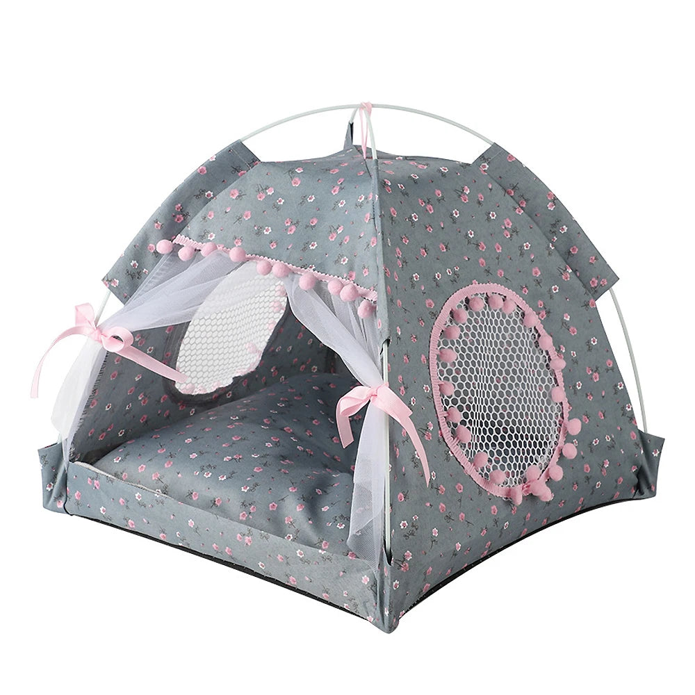 Foldable Cat Tent Bed for All Seasons - Smarsty