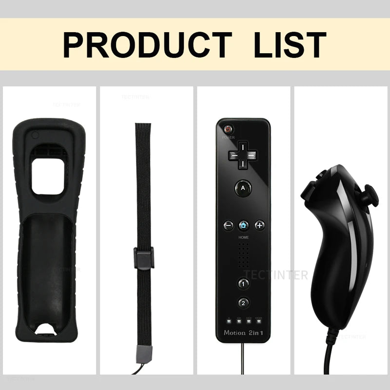 Wireless Nintendo Wii Gamepad Controller with Nunchuck Joypad - Smarsty