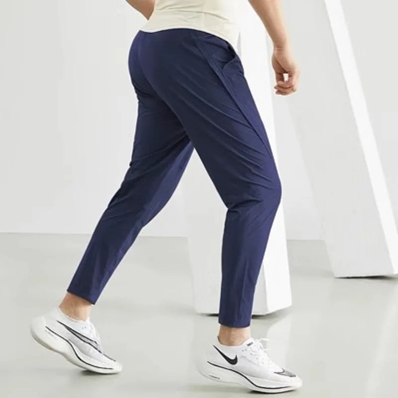 Men's Running Pants Sportswear Jogging Sweatpants Quick Dry Thin Tracksuit Elastic Gym Fitness Trousers Training Sport Pants Men - Smarsty