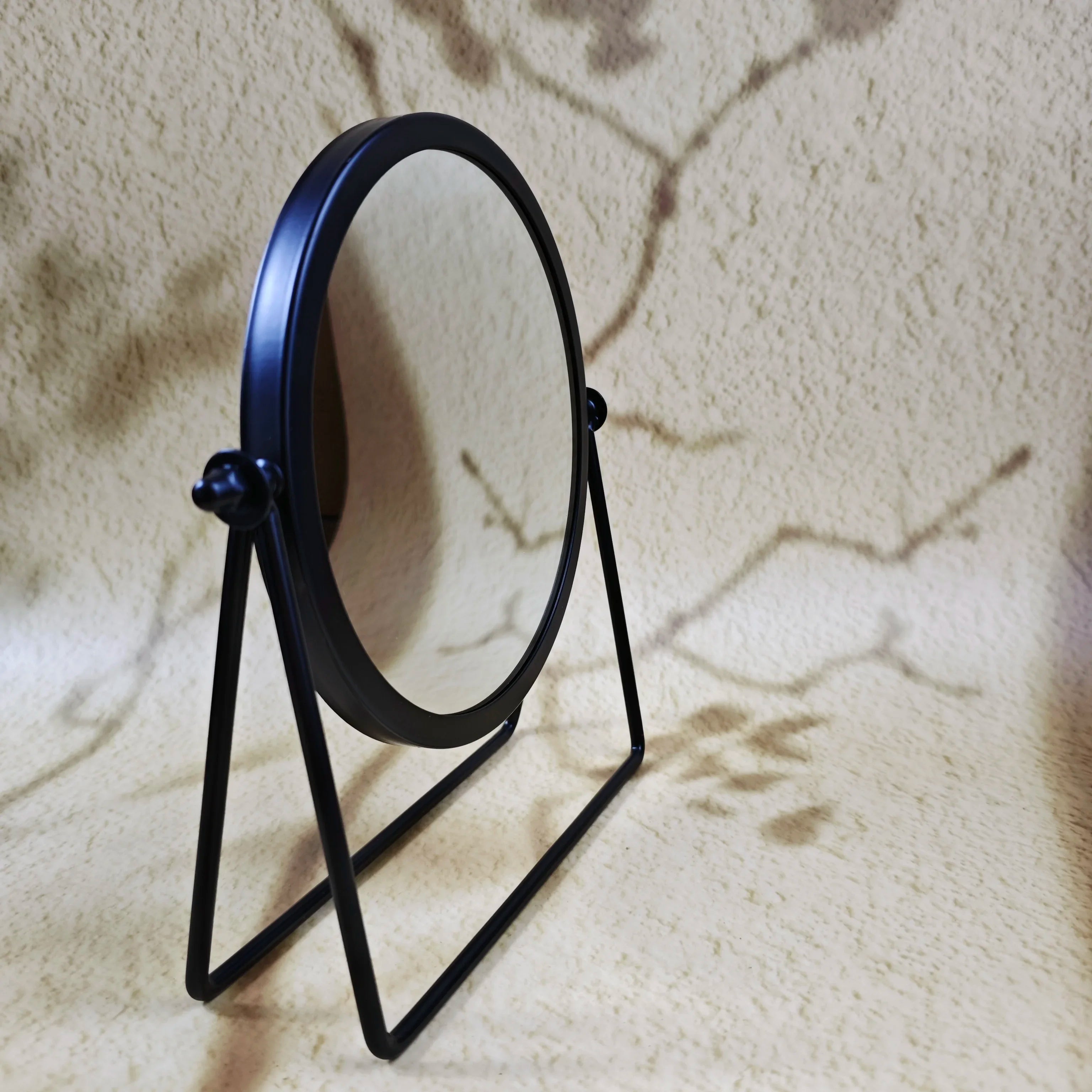360 Degree Rotating Iron Makeup Mirror with Stylish Design - Smarsty