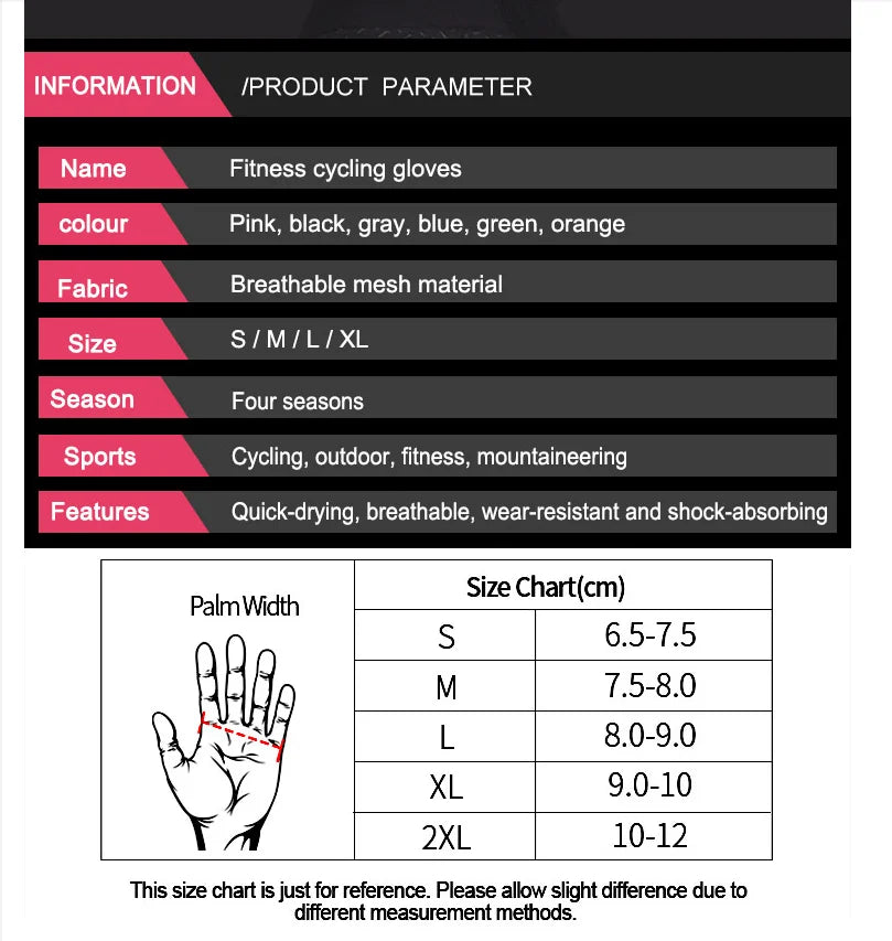 Breathable Anti Slip Cycling Gloves Half Finger - Smarsty