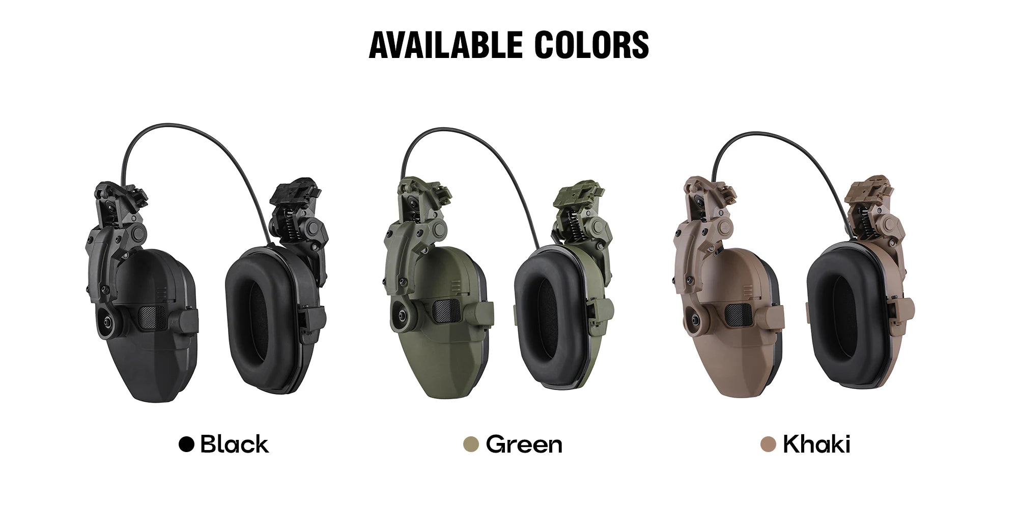 Active Helmet Mounted Earmuffs For Shooting Electronic Hearing Protection Ear Protect Noise Reduction Active Hunting Headphone