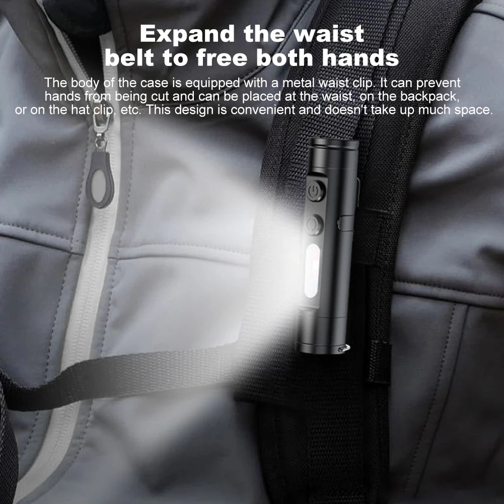 Taclite Mini Flashlight The Ultimate Everyday Micro Tool Emergency Rechargeable LED Magnetic Tactical Flashlight with Hat Clip