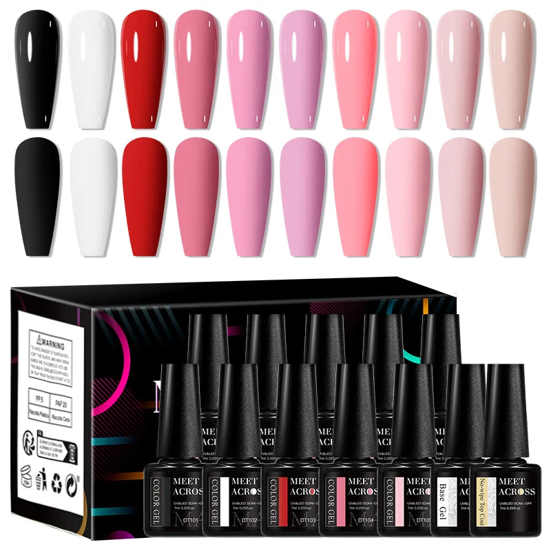12Pcs Macaron Gel Nail Polish Set For Long Lasting Manicure - Smarsty