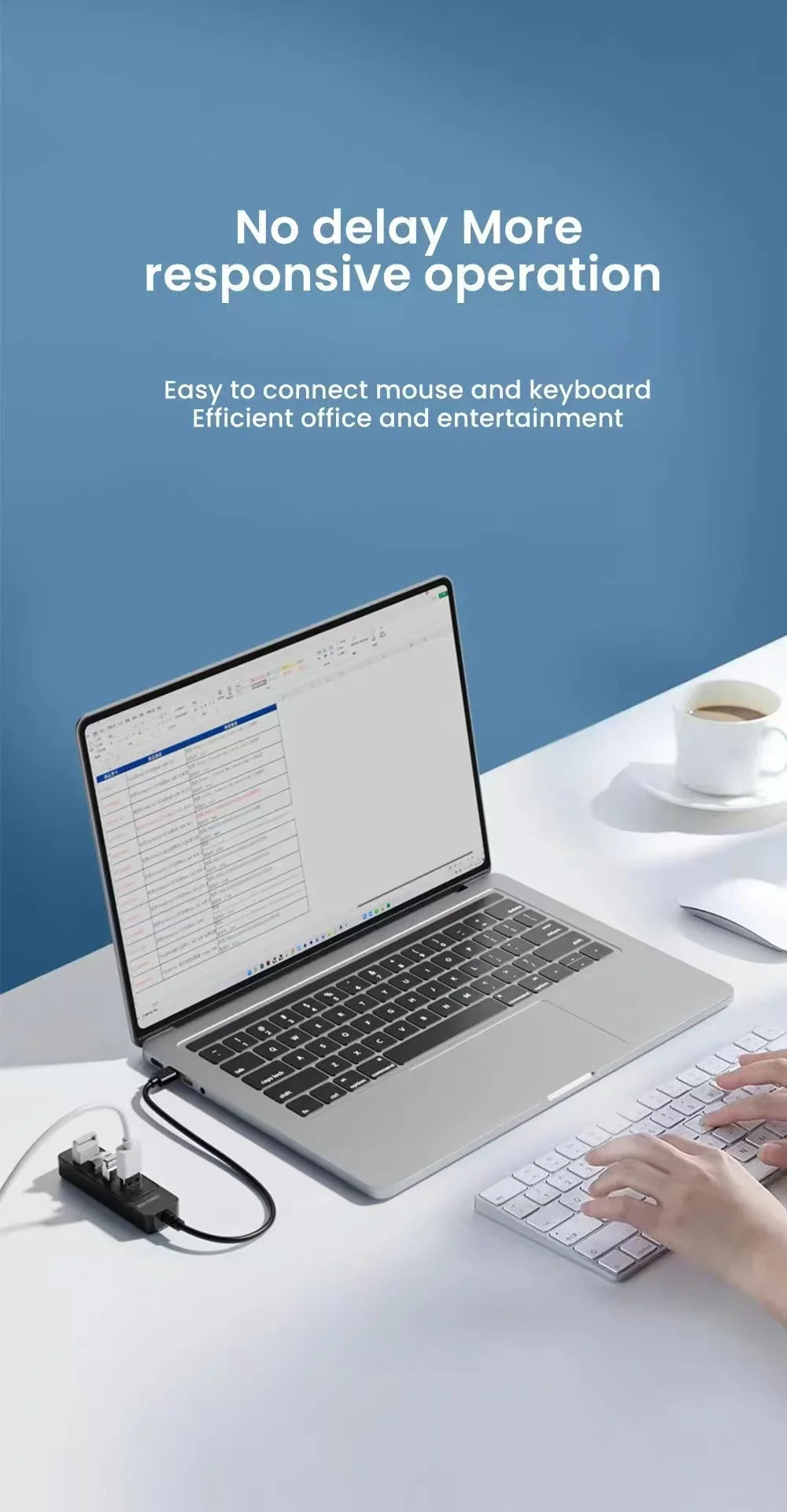USB C Hub Quad Port High Speed USB3Point0 ExpansionPro