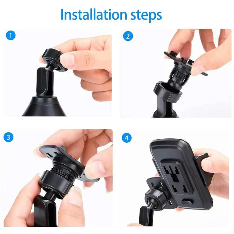 Universal Car Phone Holder Cellphone Mount Stand Adjustable Car Cup Phone Mount for iPhone 14 13 12 Por MAX Huawei Samsung - Smarsty
