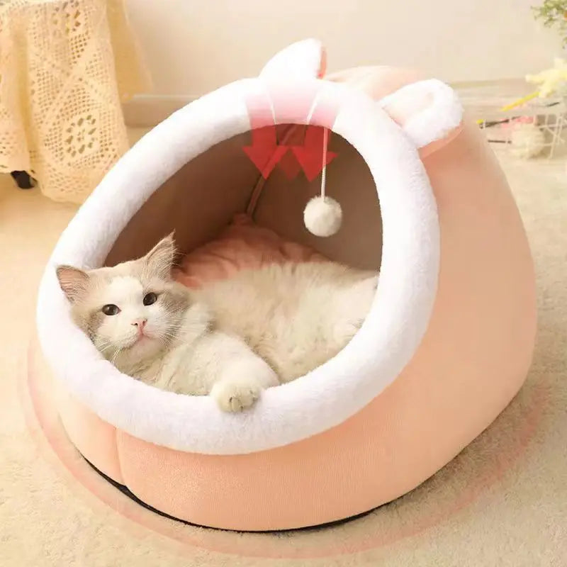 Cozy Cotton Cat Bed for Deep Sleep Comfort - Smarsty