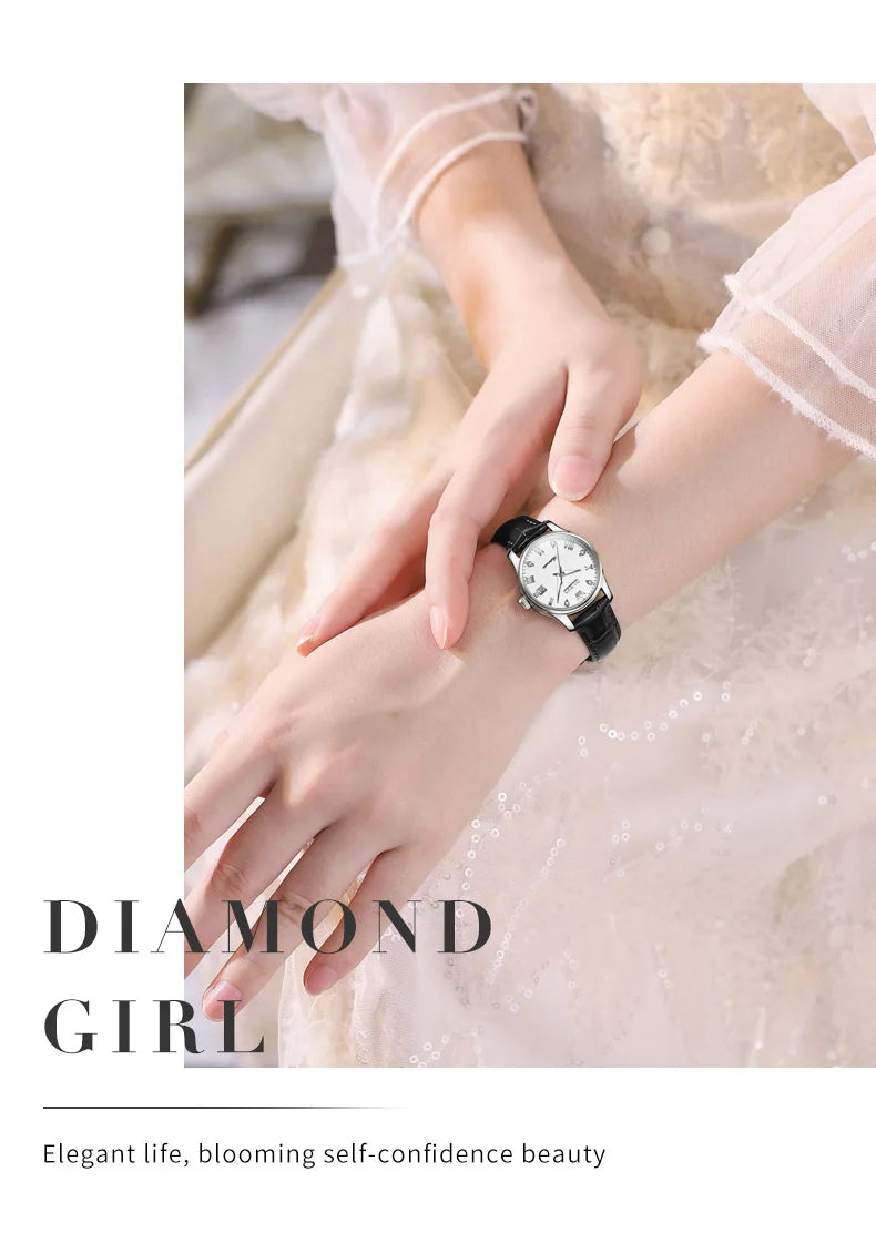 OLEVS Women's Luxury Waterproof Automatic Wristwatch - Smarsty