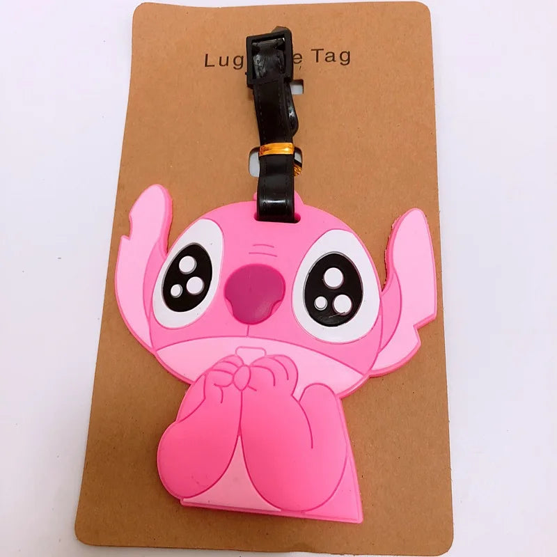 Don't mess with my stuff!Cartoon Stitch Luggage Tag Suitcase Name Address Label - Smarsty