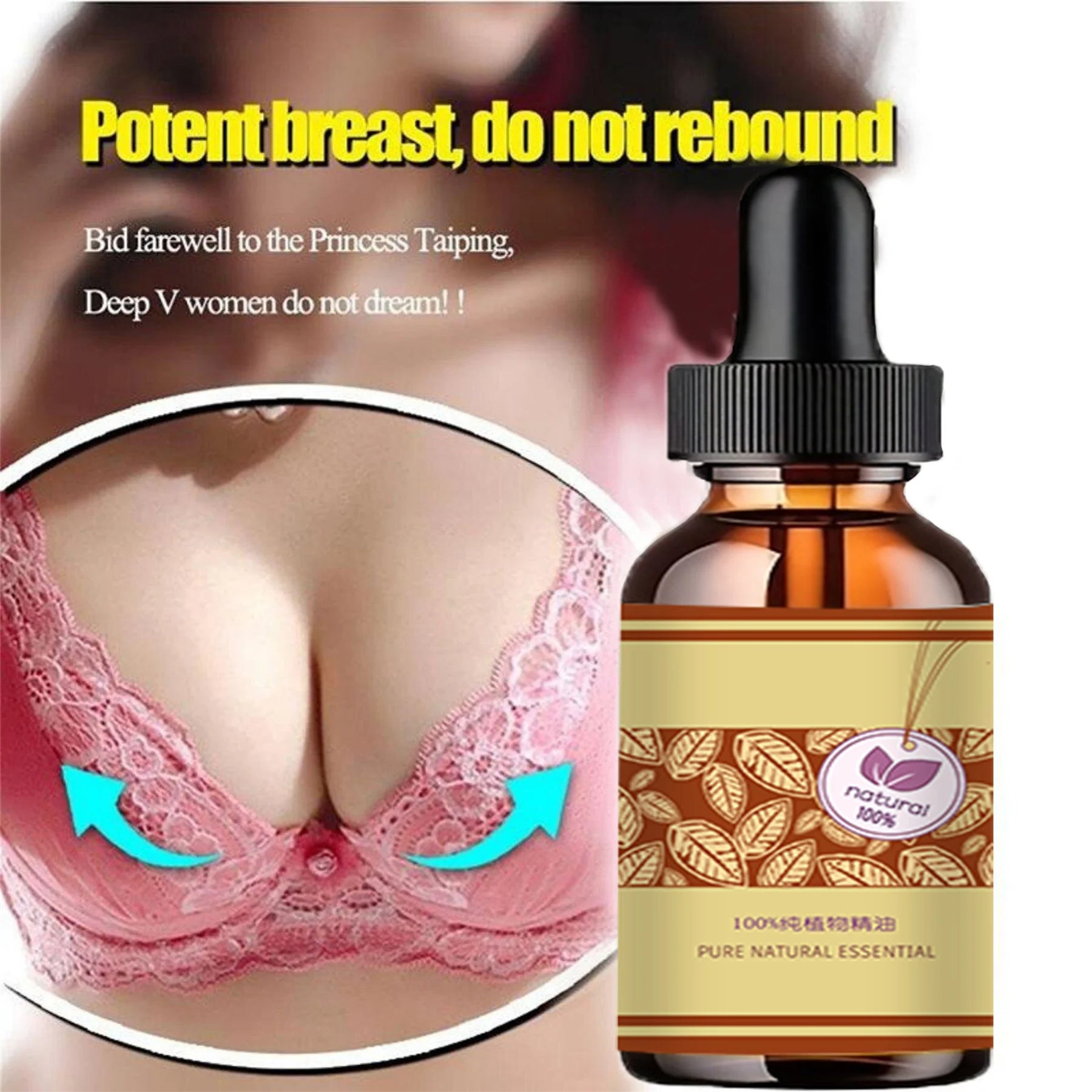 Natural Breast Enlargement Massage Oil for Fuller Bust - Smarsty