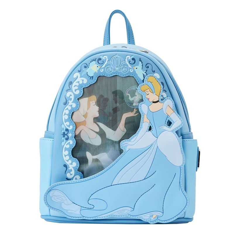 Beauty and the Beast Cartoon Backpack PU Leather Bag - Smarsty